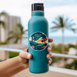 カイルアコナハワイビッグアイランドサンセットレトロ シール