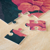 カイルアコナハワイビッグアイランドサンセットレトロ ジグソーパズル (側面)