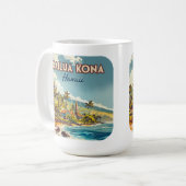 カイルアコナハワイビッグアイランドビーチヴィンテージ コーヒーマグカップ (正面左)