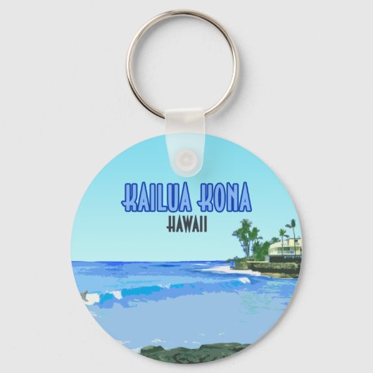 カイルアコナビッグアイランドハワイヴィンテージ キーホルダー (正面)