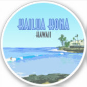 カイルアコナビッグアイランドハワイヴィンテージ シール (正面)