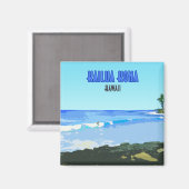 カイルアコナビッグアイランドハワイヴィンテージ マグネット (正面/裏面)