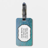 カイルアコナピアハワイ油絵を描デジタルアート ラゲッジタグ (裏面縦)