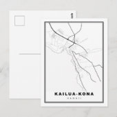 カイルアコナ地図 ポストカード (正面/裏面)