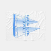 カイルアコナ沿岸セーリング航海のセーラー フリースブランケット (正面(横))