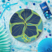 カイルアハイビスカスハワイアンが技術フローラ ペーパープレート (パーティー)