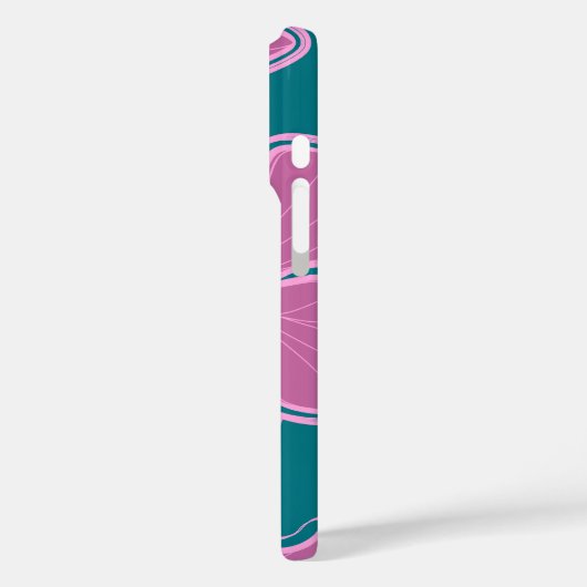 カイルアハイビスカスハワイアンオーバーサイズフローラティール（緑がかった色） Case-Mate iPhoneケース (裏面 / 左)