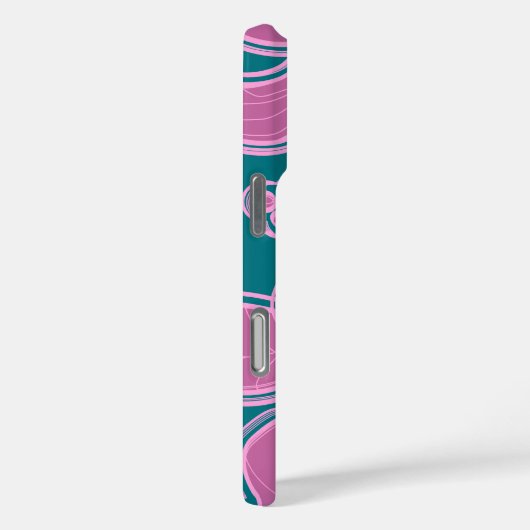 カイルアハイビスカスハワイアンオーバーサイズフローラティール(緑がかった色) Case-Mate iPhoneケース (裏面 / 右)