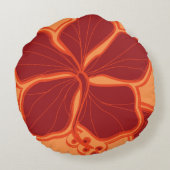 カイルアハイビスカスハワイアン可逆フローラ ラウンドクッション (裏面)