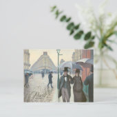 カイルボッテパリ通り雨天時CC0705 ポストカード (スタンド正面)