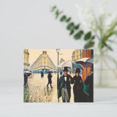 カイルボッテ – 雨の日のパリ ポストカード (スタンド正面)