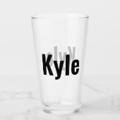 カイル・メンスの名前 タンブラーグラス (正面)