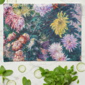 カイレボッテ – 白と黄色の菊 キッチンタオル (折り畳み)