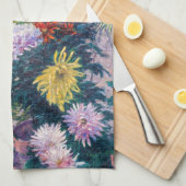 カイレボッテ – 白と黄色の菊 キッチンタオル (四つ折り)