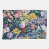 カイレボッテ – 白と黄色の菊 キッチンタオル (横)