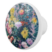 カイレボッテ – 白と黄色の菊 セラミックノブ (右)