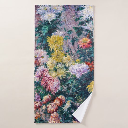 カイレボッテ – 白と黄色の菊 バスタオルセット (バスタオル)