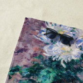 カイレボッテ – 白と黄色の菊 ビーチタオル (インサイチュ)