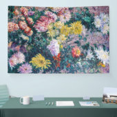 カイレボッテ – 白と黄色の菊 横断幕 (トレードショー)