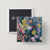 カイレボッテ – 白と黄色の菊 缶バッジ (正面&裏面)