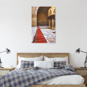 カイロのイスラム教のモスクに通じる祈りの言葉のラグ、 キャンバスプリント (インサイチュ (寝室))