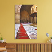 カイロのイスラム教のモスクに通じる祈りの言葉のラグ、 キャンバスプリント (インサイチュ (リビング))