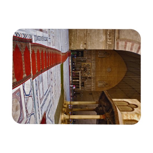 カイロのイスラム教のモスクに通じる祈りの言葉のラグ、 マグネット (横)