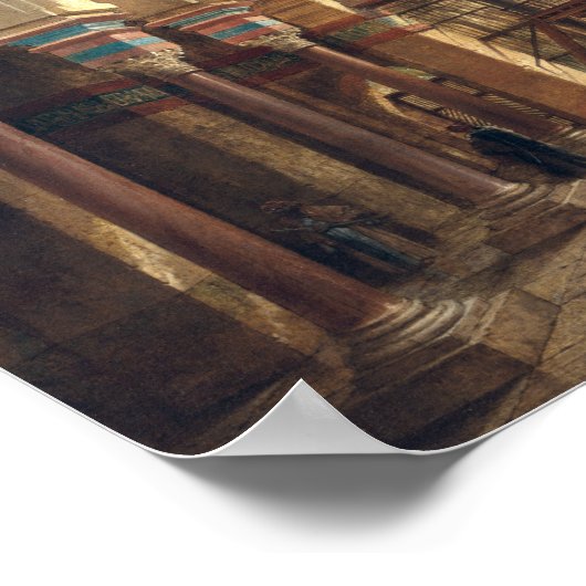 カイロのエル・モリスタンのモスクのインテリア ポスター (角)