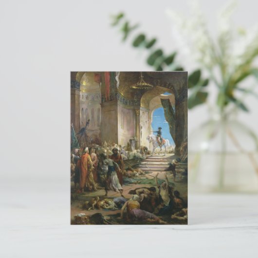 カイロのグランドモスクに位置するナポレオン・ボナパルト ポストカード (スタンド正面)