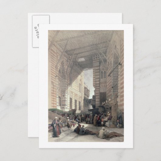 カイロのシルク商人のバザール"エジプトa ポストカード (正面/裏面)