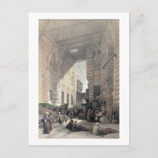 カイロのシルク商人のバザール"エジプトa ポストカード (正面)