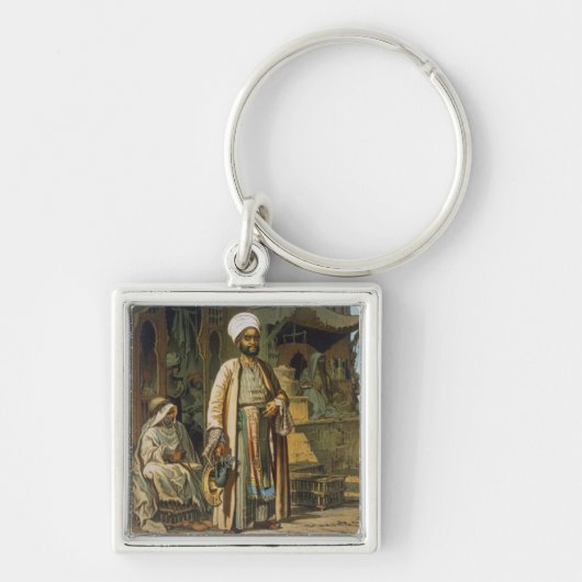 「カイロの記念品」からの理容師、1862年(litho) キーホルダー (正面)