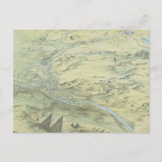 カイロの鳥瞰図 ポストカード (正面)