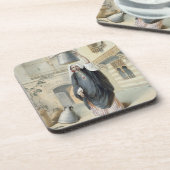 カイロのHammamから戻っている若いアラビアの女の子 コースター (左側)