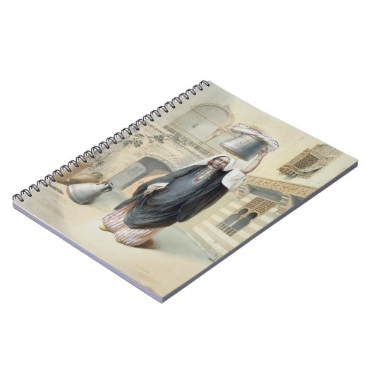 カイロのHammamから戻っている若いアラビアの女の子 ノートブック (左側)