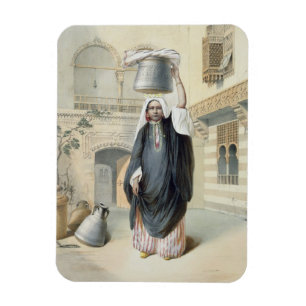 カイロのHammamから戻っている若いアラビアの女の子 マグネット