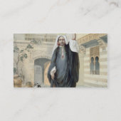 カイロのHammamから戻っている若いアラビアの女の子 名刺 (裏面)