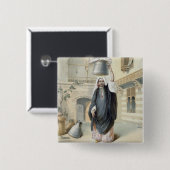 カイロのHammamから戻っている若いアラビアの女の子 缶バッジ (正面&裏面)