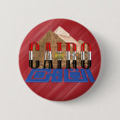 カイロエジプトのピラミッド 缶バッジ (正面)