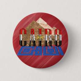 カイロエジプトのピラミッド 缶バッジ