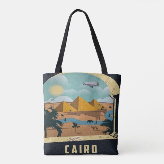 カイロエジプトのヴィンテージのイメージ旅行休暇 トートバッグ (裏面)