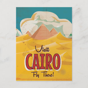 カイロエジプトのヴィンテージ旅行ポスターを参照 ポストカード