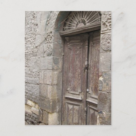 カイロエジプトの建築のドアの郵便はがき ポストカード (正面)