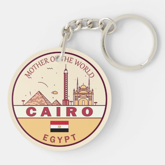 カイロエジプトシティスカイラインエンブレム キーホルダー (裏面)