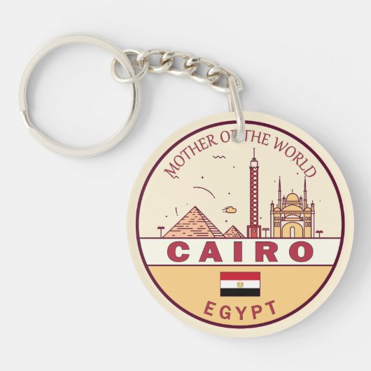 カイロエジプトシティスカイラインエンブレム キーホルダー (正面)