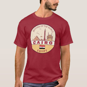 カイロエジプトシティスカイラインエンブレム Tシャツ