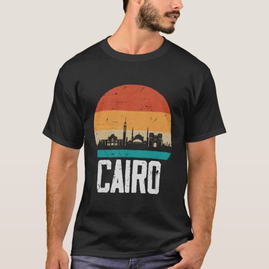 カイロエジプトスカイラインカイロ Tシャツ (正面)