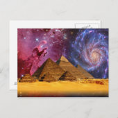 カイロエジプトピラミッド銀河系 ポストカード (正面/裏面)