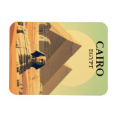 カイロエジプトピラミッド&スフィンクス旅行ヴィンテージ マグネット (横)