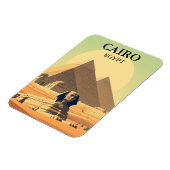 カイロエジプトピラミッド&スフィンクス旅行ヴィンテージ マグネット (左側)